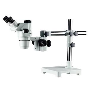 stereo zoom microscope trinocular zoom microscope  boom stand  unit with accessories