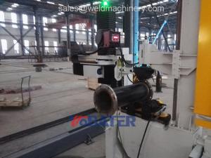 Automatic middle steel pipe to flange welding machine and solutions 6M piping line