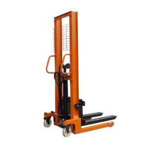 China Hydraulic Manual Pallet Stacker 0.5 - 3T Self Load Hand Stacker Forklift on sale