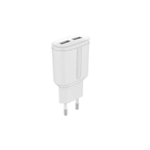 RoHS 5V 2.4A EU Dual Port Usb Wall Charger