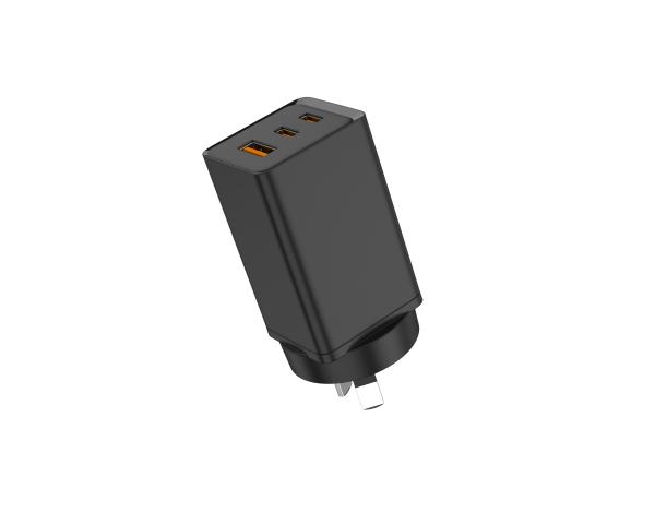 Quality OEM GaN mobile phone chargers PD 65W Fast Charge Mobile Phone Charger 2 USB C USB A GaN Wall Charger for sale