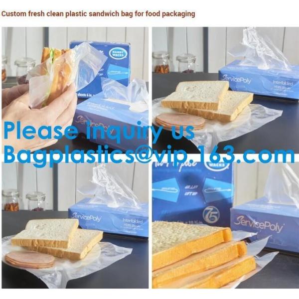 High Density Poly Film, Polyethylene, 8 x 10 3/4 Sheets,Plastic Deli and Bakery Wrap,Pop-Up Plastic Food Wraping Sheets
