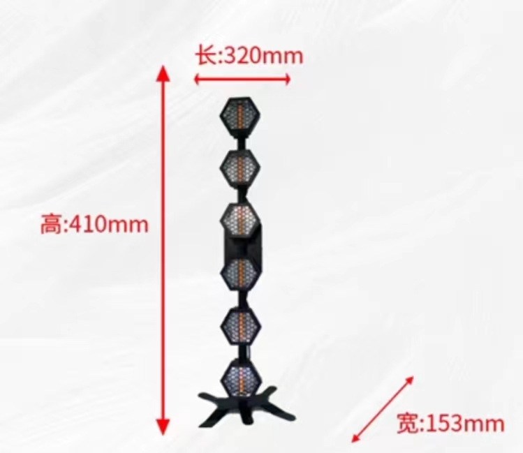 6x60W Retro RGB LED Flashing Light With Stand DMX Beam Stage Lighting Bar Stage