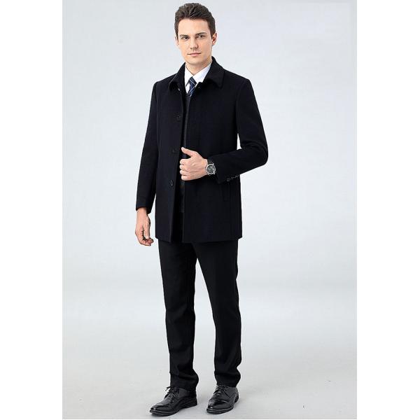 Stylish and Sustainable Middle-Aged Double-Sided Woolen Cashmere Coat for Men's Business