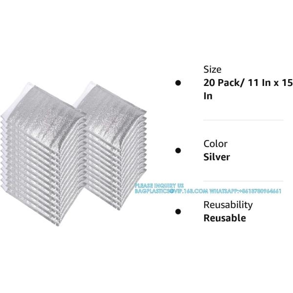 Reusable Insulation Bags Thermal Box Liners Metalized Box Liners Lunch Food Box Shopping Bag Insulation Lining