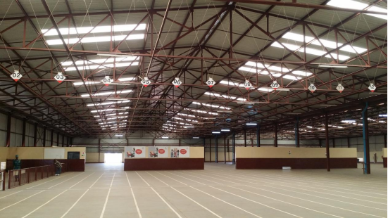 ASTM A36 Steel Structure Hangar 150m x 100m with 6.5m Eave Height