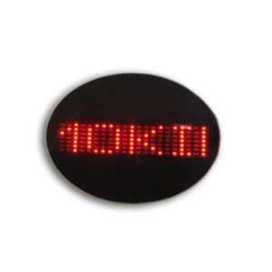 Scrolling Oval LED display panel mini name badge