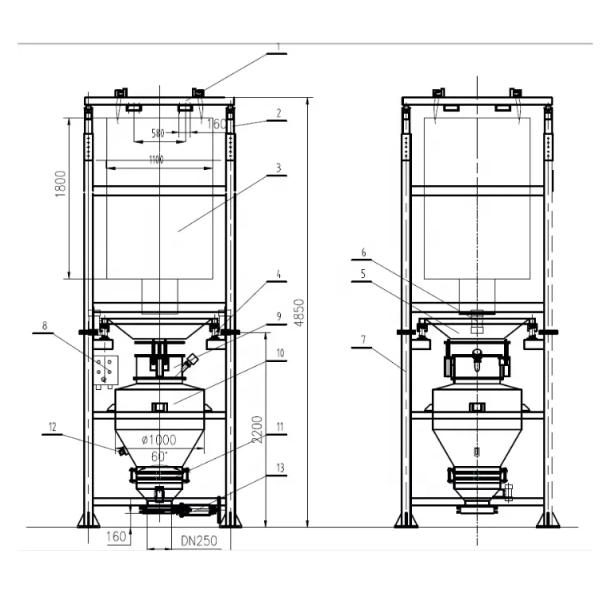 Jumbo Bag Scale for Filling and Packing Automatic Grade ±0.2% Packing Accuracy
