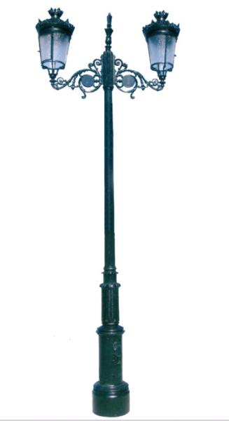 Quality Antique Dual Arm Cast Iron Light Pole Aganist Wind Pressure Of 160Km/H for sale