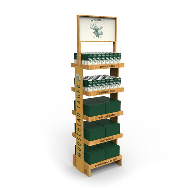 New arrival wood display stand bottle display rack for healthcare products