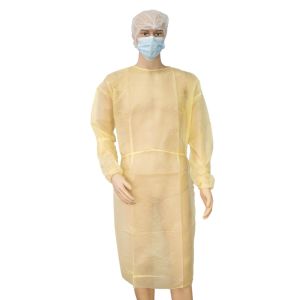 China Non Woven Disposable Protective Gowns Breathable With Elastic Cuffs wholesale