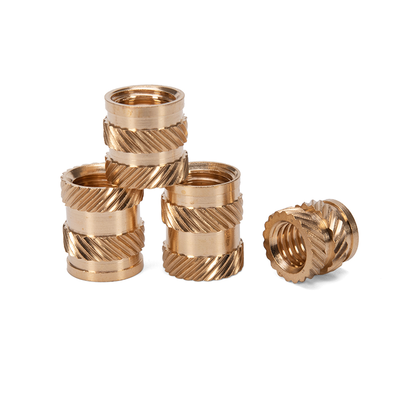 Steel Brass Galvanized Grooved Female Thread Copper Stud Hot Melt Twill Knurled Insert Nut for Plastic Housing 1/4 3/8 5/16
