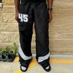 Custom Print Logo Stack Drawstring Line Men's Pant Polyester Pant High Quality