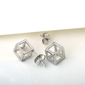 China Stainless Steel Square Stud Earrings, Pierced earrings, Square Gold plated Stainless Steel Earrings wholesale