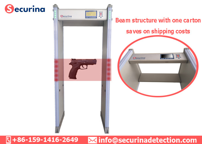 Door Frame Metal Detector , Security Walk Through Gate 45 Detecting Zones