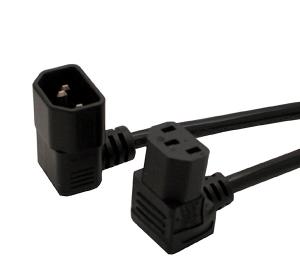 China IEC 320 C14 Down angle to C13 Down angled Power cord 1.5M on sale
