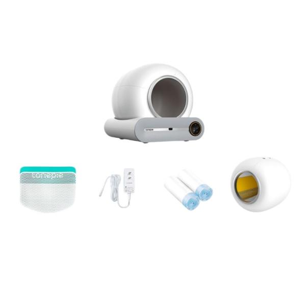 Plastic Luxury Pet Smart Litter Boxes 65L-76L Large Capacity With App Control