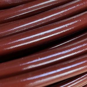 China 8mm Silicone Fiberglass Sleeve Brown Red Braided Coated wholesale