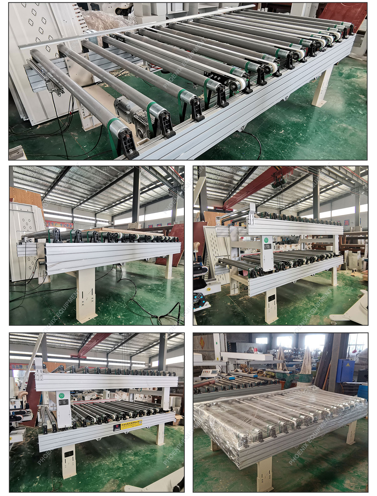 Multi Roller Conveyor for Wooden Door Assembly Line Easy to Operate Length 3000mm