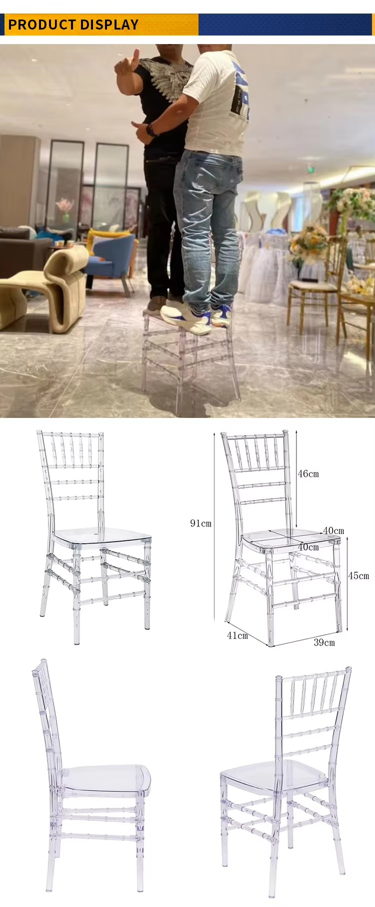 Elegant transparent dining chairs