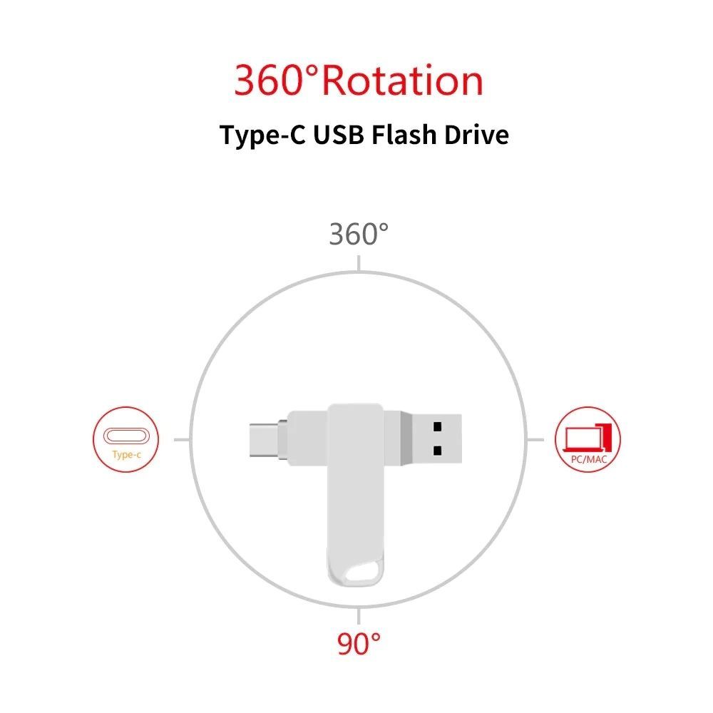 Mfi Certified High Quality Ios Flash Drive Dual Interface USB Flash Drive Read Speed of up to 120 MB/S and a Write Speed of 40 MB/S