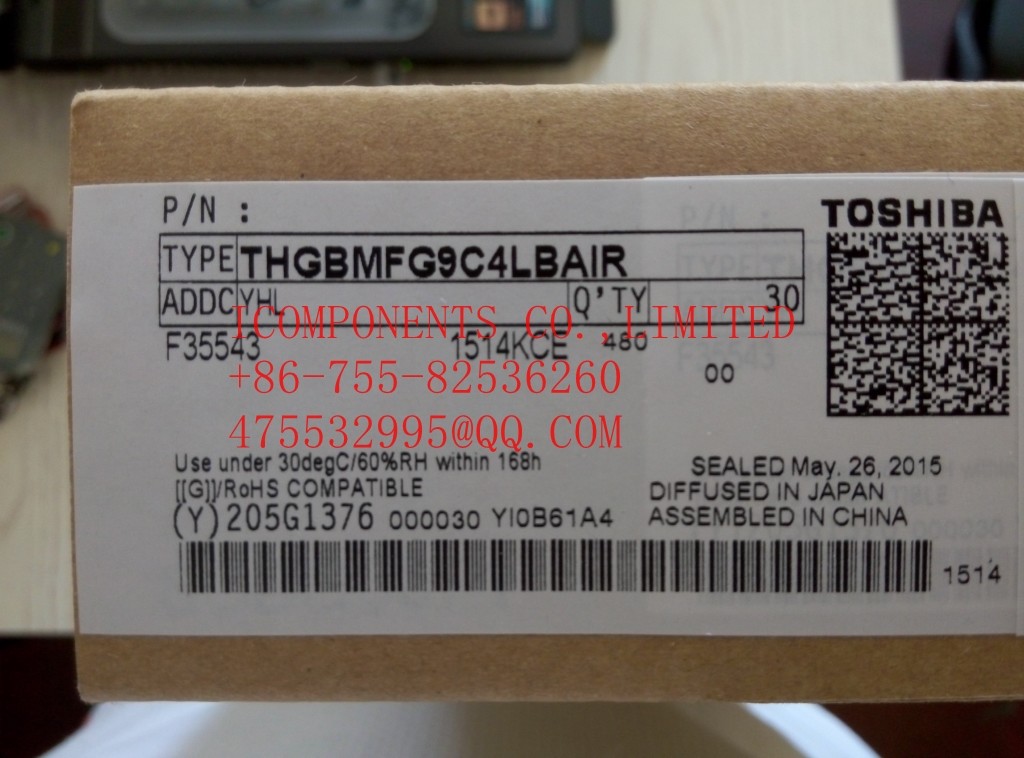 THGBF7G9L4LBATR TOSHIBA Flash Card 64G-byte 1.8V/3.3V Universal Flash Storage 153-Pin TFBGA - Trays (Alt: THGBF7T0L8LB