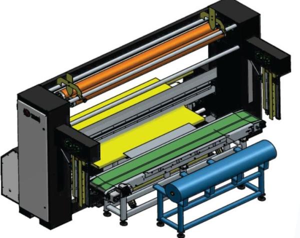 Quality Double Chain Automatic Pillow Fabric Roll Wrapping Machine PLC Control for sale