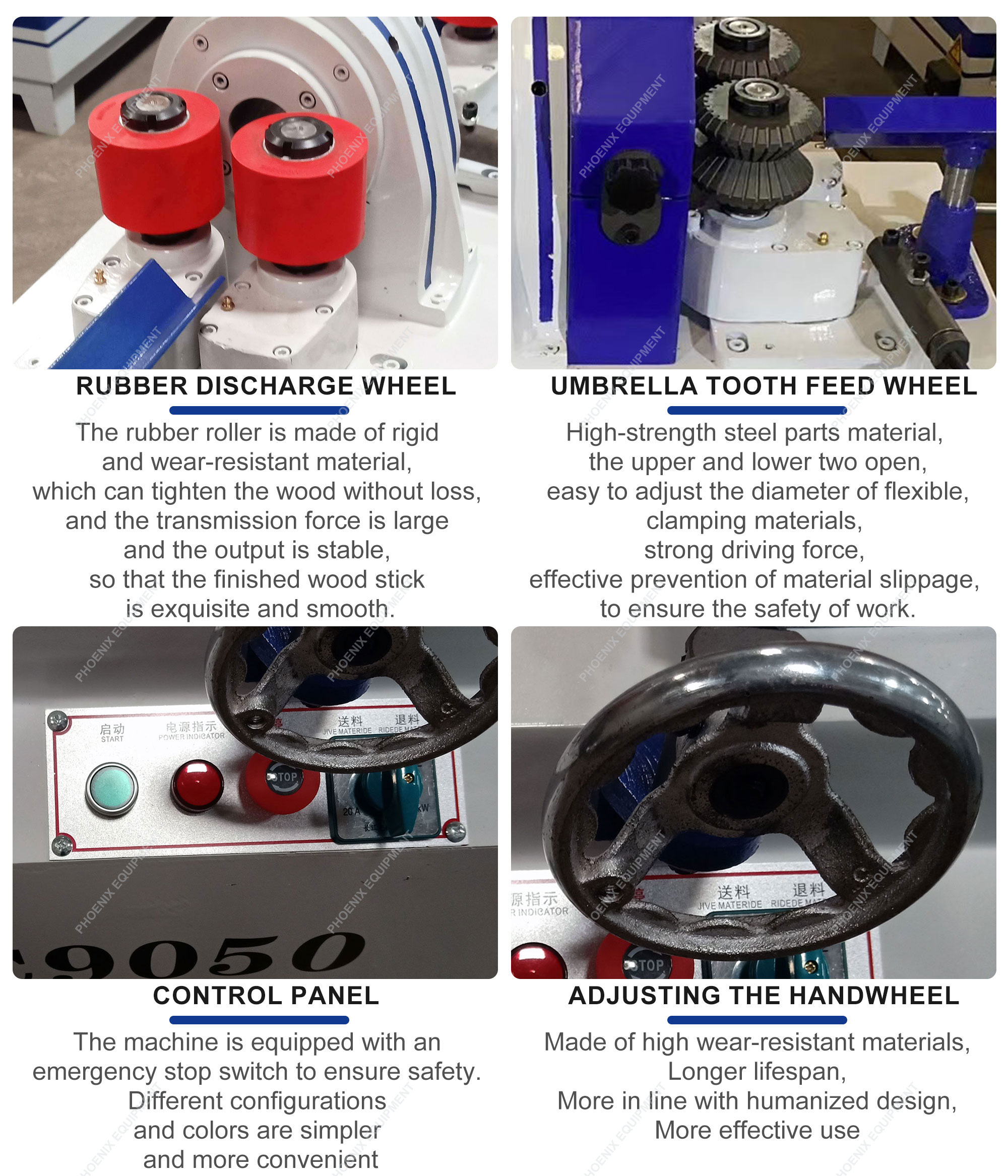 Automatic Production Line Wood Mop Rod Bar Rounding Maker for Round Stick Hammer Broom