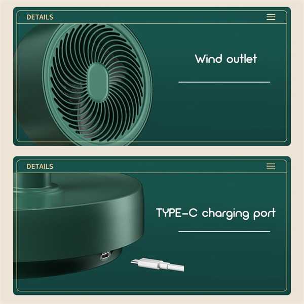 HEBRONFAN Air Circulator Floor Fan 120V 45W ABS Material