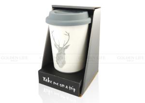 China Silicon Lid 330ml Custom Printed Travel Mug Office Use For Drinking Coffee wholesale