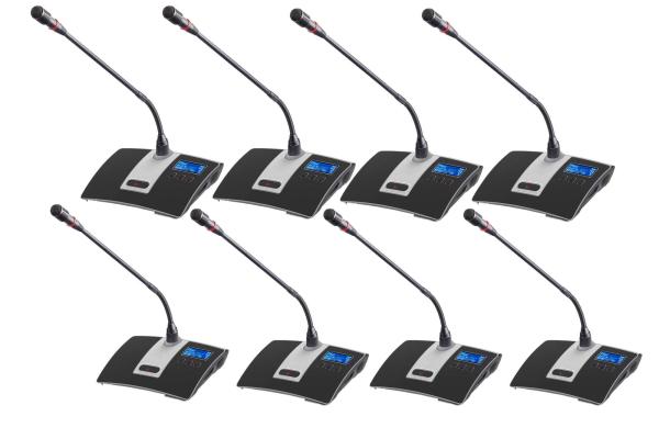 Quality 8 Microphone UHF Wireless Microphone System Digital Gooseneck Microphone for sale