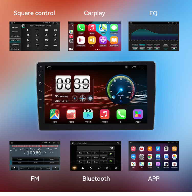 9 inch Android 10 Car Radio 5GWiFi AM FM RDS Video GPS BT Carplay Auto Radio Car Stereo Touch Screen 2 Din Car DVD Playe