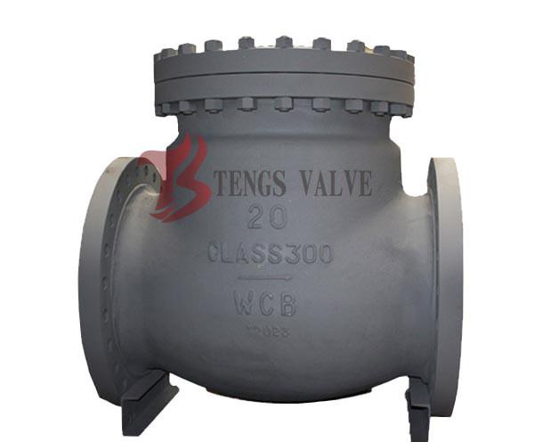 Quality API Swing Check Valve Cast Steel 300LB Fully Open Metal Seal Hardfaced for sale