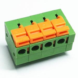 China pcb spring screwless terminal blocks free hanging 2.54mm pitch right angel through hole type wholesale