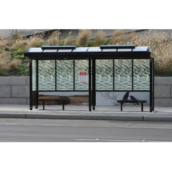 Outdoor Light Box L4000mm Wifi Solar Bus Shelter