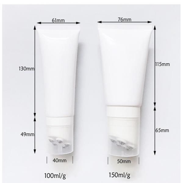 100ml 150ml 200ml Roller Plastic Squeeze Empty Cosmetic Tubes With Caps