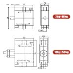 S-type Platform Scales Weight Sensor Compress Force Sensors Strain Gauge Force