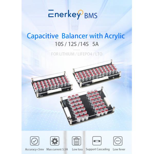Enerkey Lithium Active Equalizer 9S 10S 11S 12S 5A Active Balancer with Acrylic for Li-ion/Lto/Lifepo4 Battery Pack