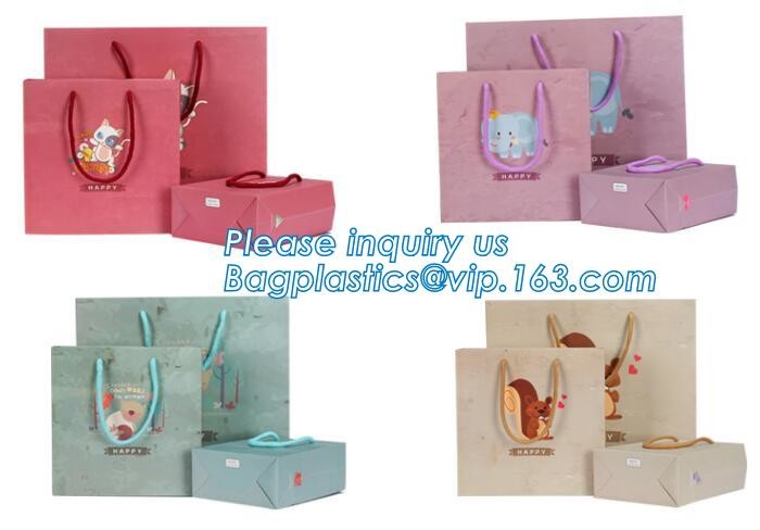 Custom paper bag with handle coated white paper bag printing pattern flower carrier bag,Flower carrier paper bags with d