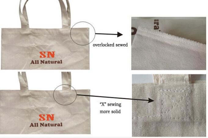 Custom silk screen printed Cotton material handle style blank natural cotton canvas bag without logo bagplastics bagease