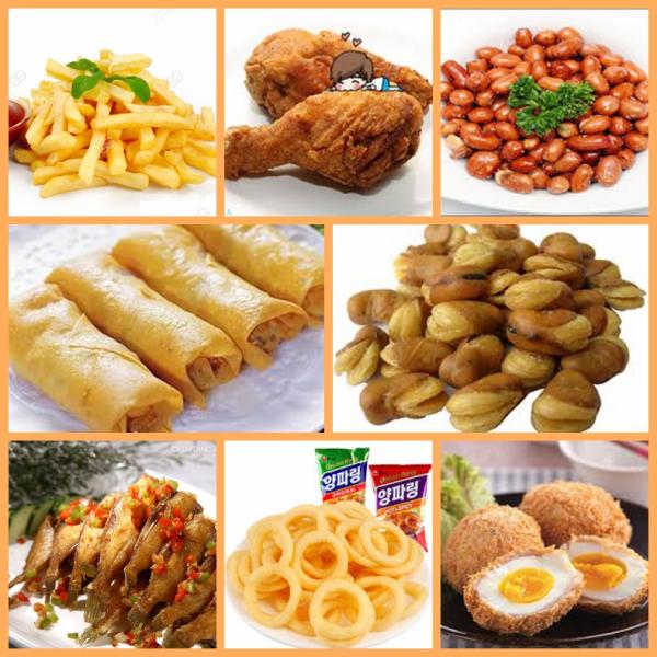 Onion Plantain Chips Snack Food Processing Machinery 48kw Power Adjustable Temperature