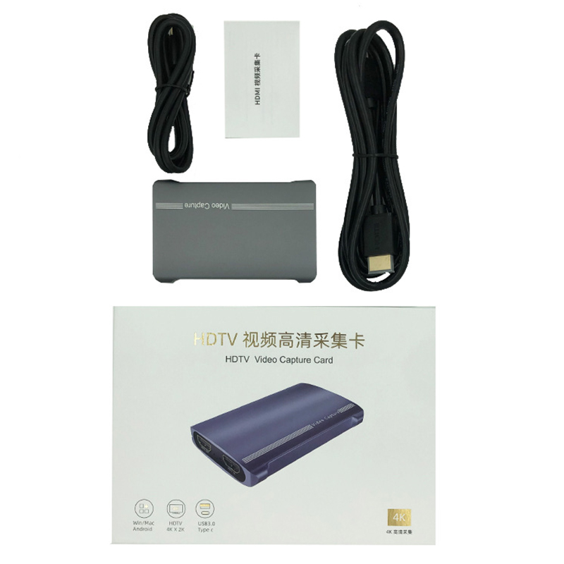 Loop Out USB C Type C Hub With High Definition 4K 60Hz HDMI Video Capture Card