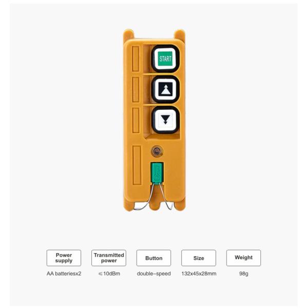 F21-2D Crane Remote Control Systems 2 Dual Speed Keys Wireless Crane Controller
