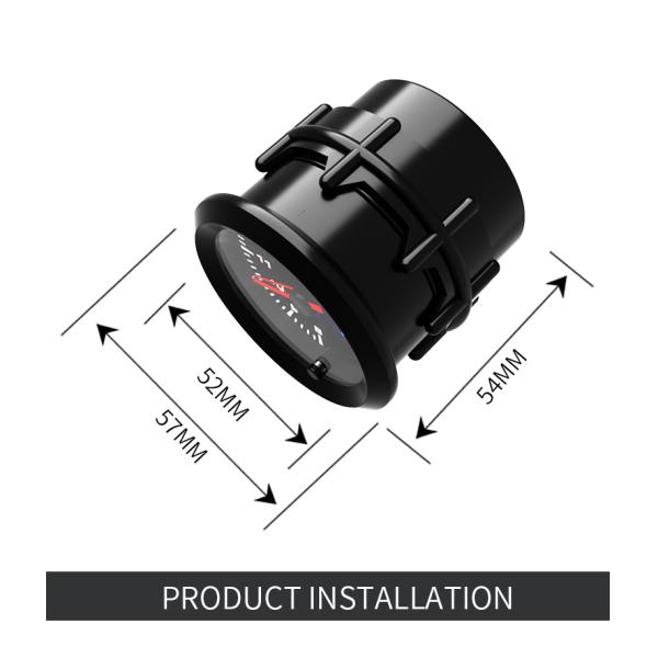 52mm 7 Colors Digital Display Car Voltmeter Gauge With Stepper Motor