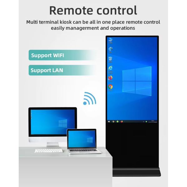 Floor Stand Digital Signage Kiosk with Android WIFI and FHD LCD Smart Advertising Display