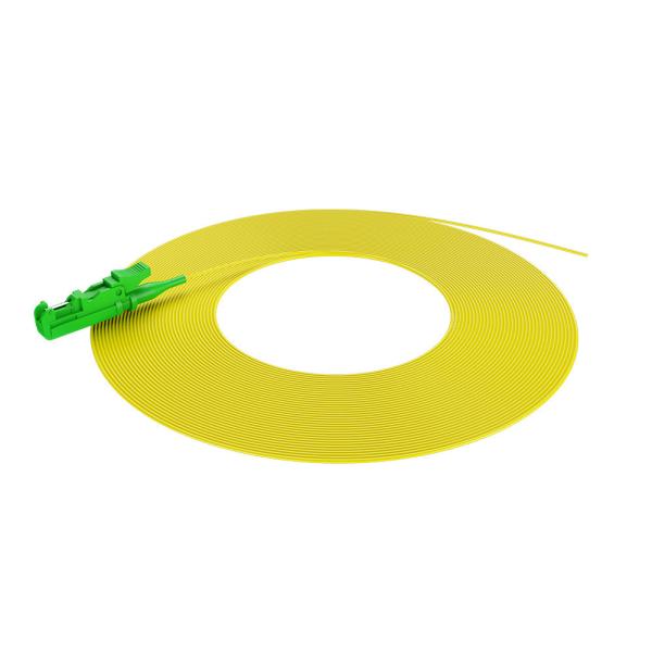 Quality 0.9mm E2000 Fiber Pigtail Patch Cord With LSZH Yellow Jacket for sale