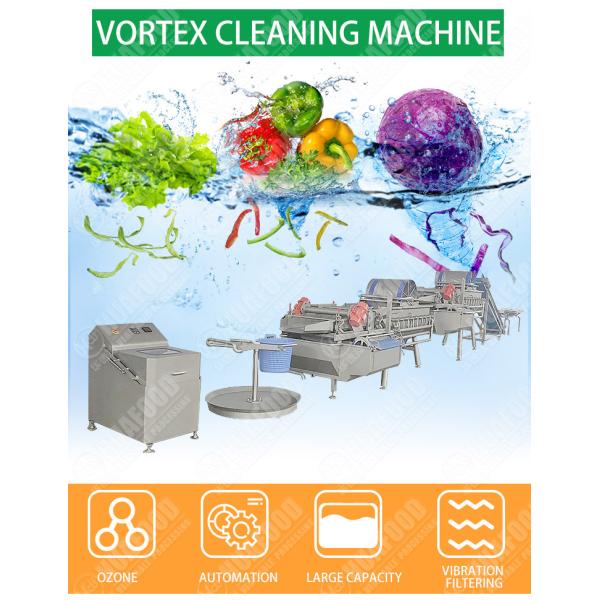 Professional High Efficiency Washing Machine Vegetable Salad Washing Line With CE Certificate