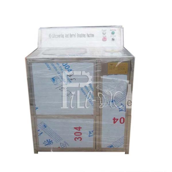 Quality Semi Auto Decapper And Brush 200BPH Small Bottle Washer With Checking Window for sale