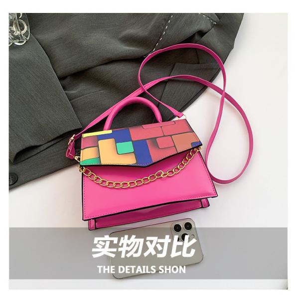 2024 SPRING/SUMMER NEW FASHION TEXTURE MATCHING COLOR CROSSBODY BAG SHOULDER HANDBAG THIS YEAR
