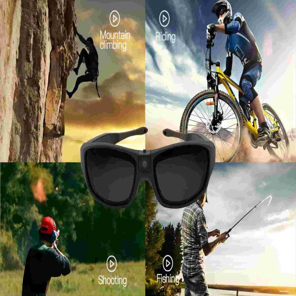 2 Hours Battery Life Action Camera Eyeglasses with 32GB-64GB Memory Capacity and Plastic Lens